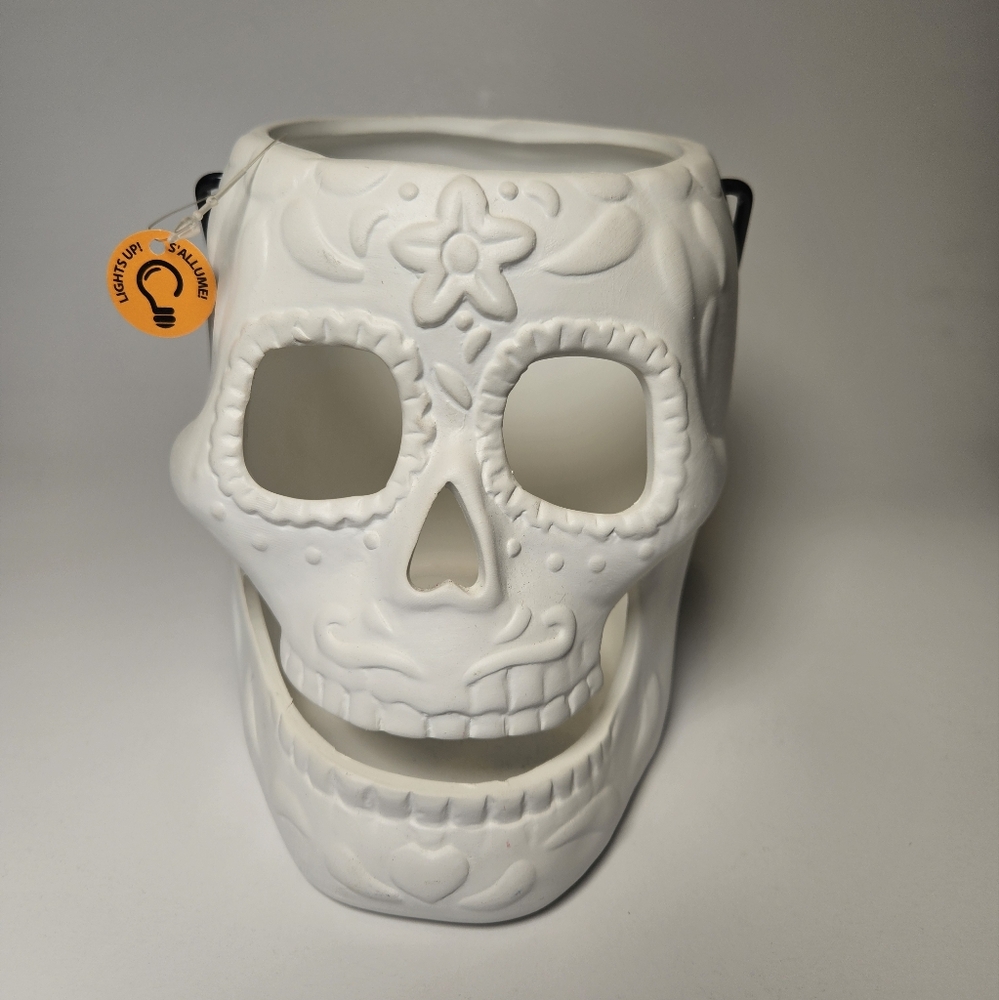 Ceramic light up Sugar Skull to DIY Color changing